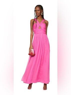 Adam Lippes Pink Knot Front Gown Size 10